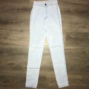 Blue Ultra skinny high waisted jeans